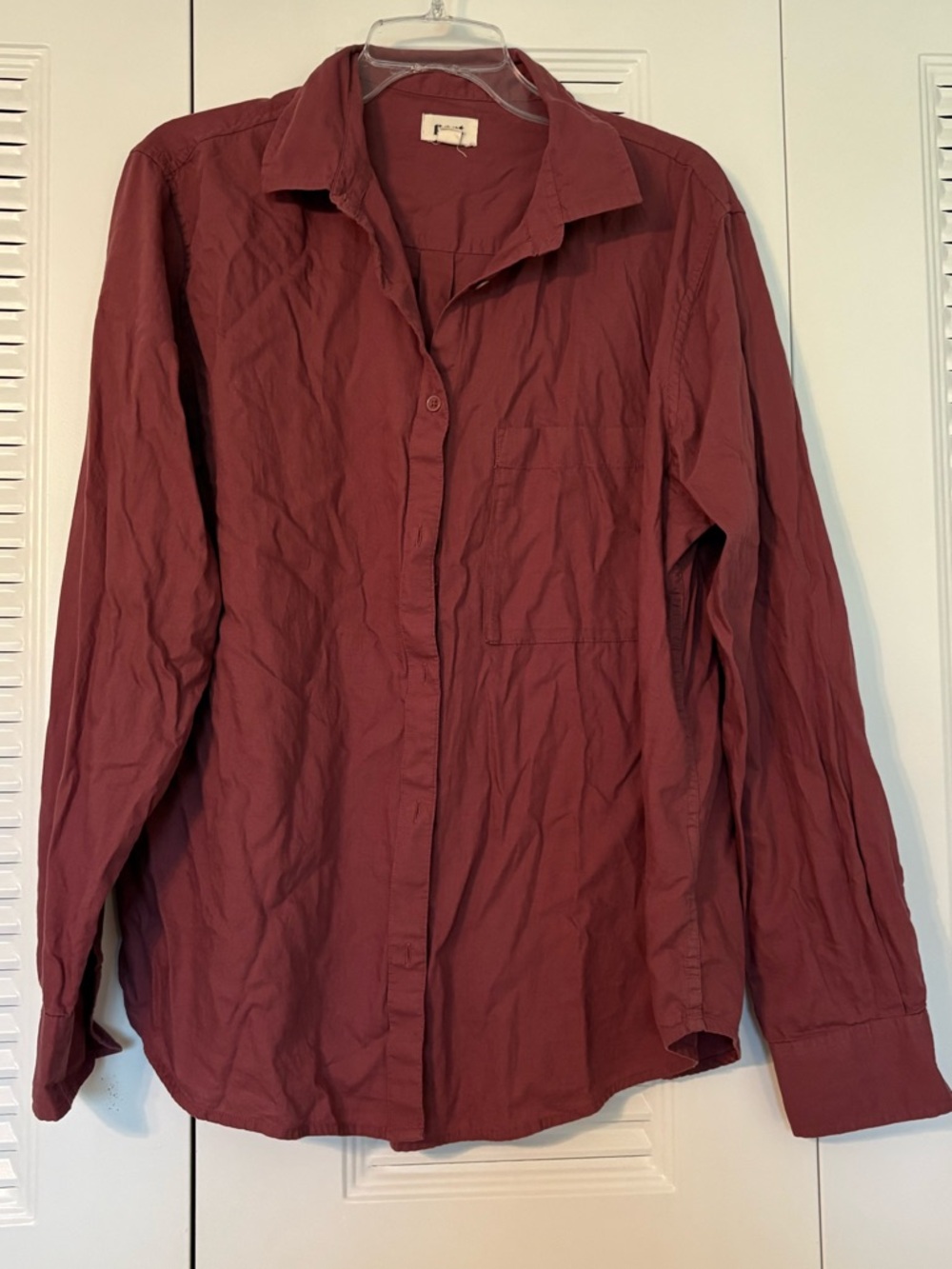 Pact Button-Up Shirt in Deep Rust